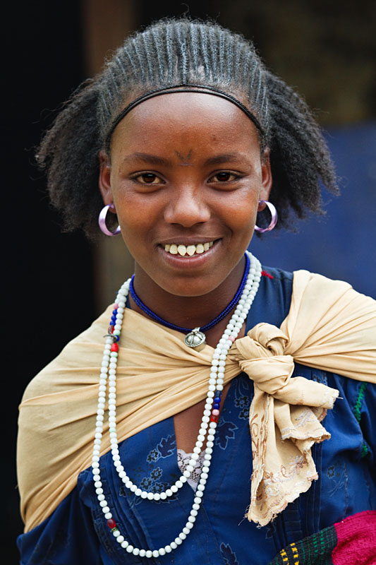 241   Girl from the Raya Wollo tribe at Hayk market. Ethiopia 
